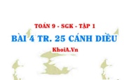 Bài 4 trang 25 Toán 9 Cánh diều Tập 1